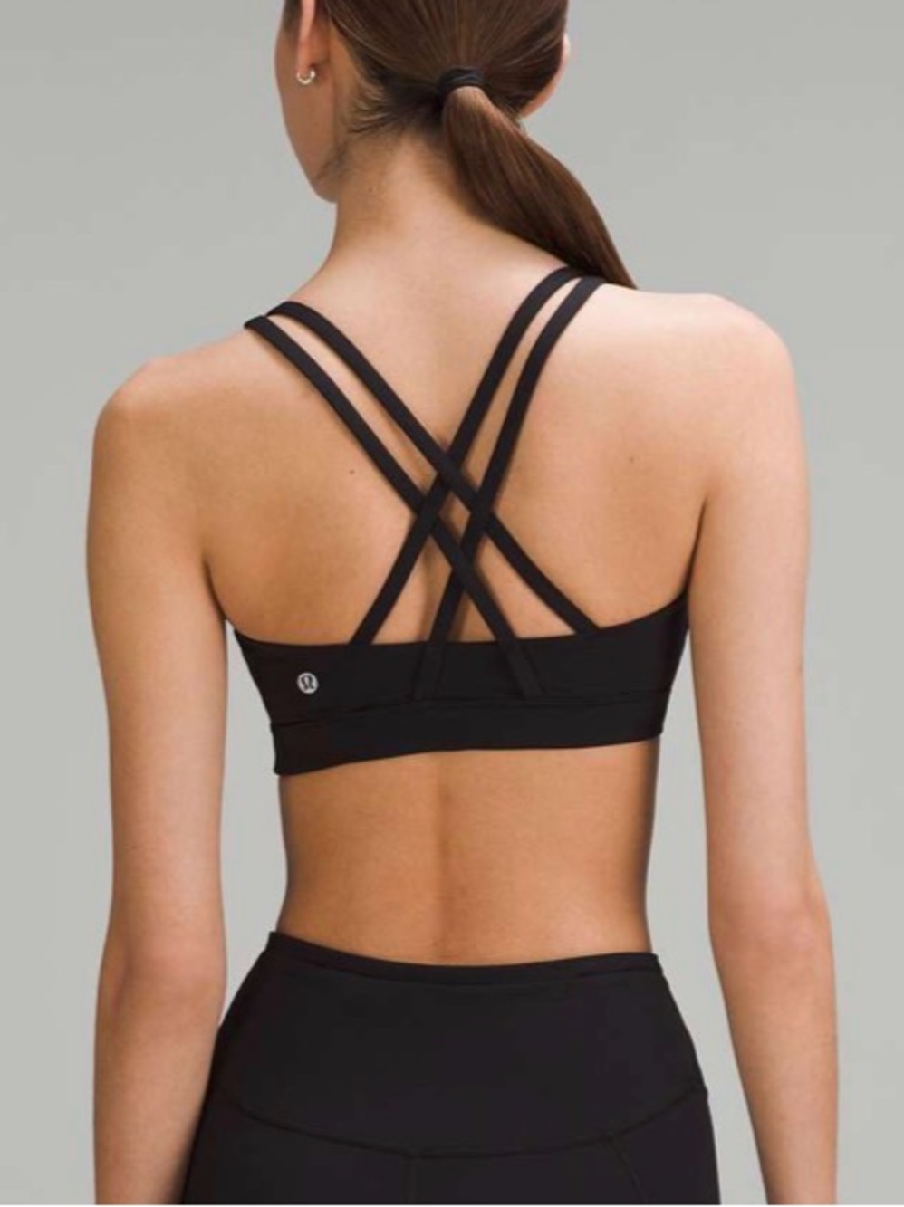 Lululemon Energy Sports Bra Medium Support B–D Cups Womens 8 Black
